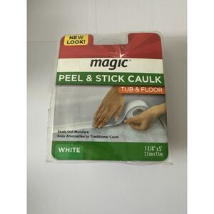 Magic Tub &‎ Floor Peel and Stick Caulk Strip White 1-1/4 inch x 5 ft. New